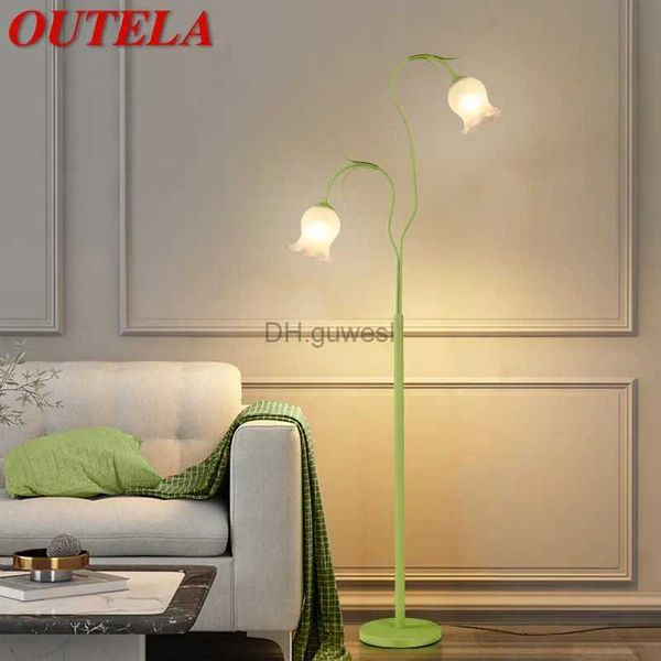 Lámparas de pie OUTELA, lámpara de pie nórdica moderna, luz creativa de flores, decoración LED de pie para el hogar, sala de estar, dormitorio YQ240130