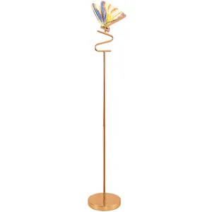 Lampadaires Post-Moderne Coloré Acrylique Papillon Cuivre Lampe De Mode Romantique De Mariage Canapé Coin Luminaire 2066Floor