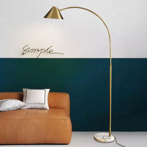 Lampadaires postmoderne minimaliste marbre lampe à LED américain créatif rétractable salon chambre modèle canapé côté