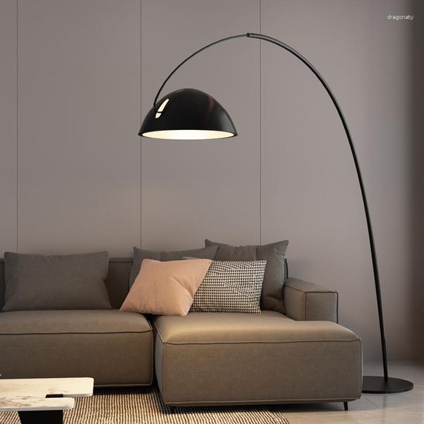 Lampadaires lecture moderne noir debout lampe élégant incurvé arqué salon européen Simple Lampadaire De Salon décor