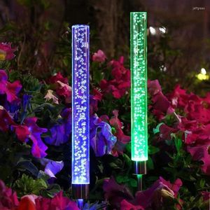 Vloerlampen rgb kerstverlichting buiten decor voor tuin stree achtertuin nachtlamp waterdicht landschap lantaarn bubbels stick