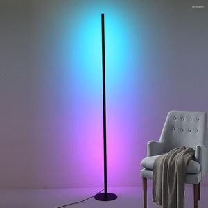Lampadaires RGB lampe à LED coloré coin lumière atmosphère nuit chambre décoration debout lumières pour salon décor