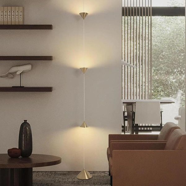 Lampes de sol Lampe à LED en verre de sable pour salon chambre à coucher suspendue coin moderne salle à manger étude unique dimmable F