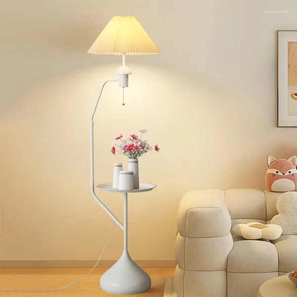 Lampadaires étagère lampe à LED plissée nordique salon canapé table basse atmosphère chambre chevet