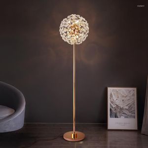 Lampadaires Simple Moderne Cristal Salon Étoilé Lampe Personnalité Nordique Pissenlit Chambre Chevet Soleil Fleur Table