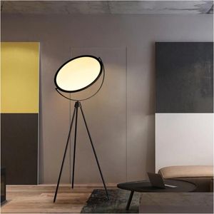 Lampes de plancher Superloon LED lampe italienne concepteur créatif simple trépied simple / blanc étude ajusté Drop livraison DHDG7