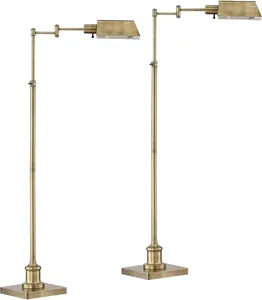 Vloerlampen Traditionele hoge staande lampenset met één zwenkarm Apotheek Taak Verstelbaar Goud Metaal
