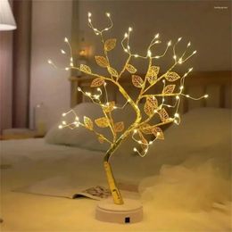 Lampadaires arbre LED lumière USB lampe de table réglable interrupteur tactile bricolage artificiel noël fée nuit maison décoration de noël 1PC