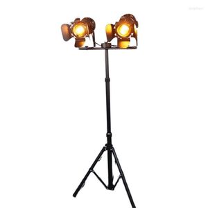 Lampadaires Vintage Loft rétro lampe en fer noir pour Foyer Pograph atelier bar luminaire 2415