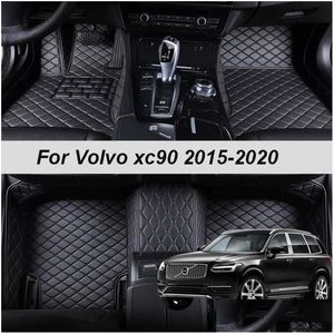 Tapis de sol Tapis 100% Fit Voiture en cuir sur mesure pour Voo XC90 Tapis Tapis de pied Accessoires Drop Livraison Mobiles Motos Inter Dhwzf