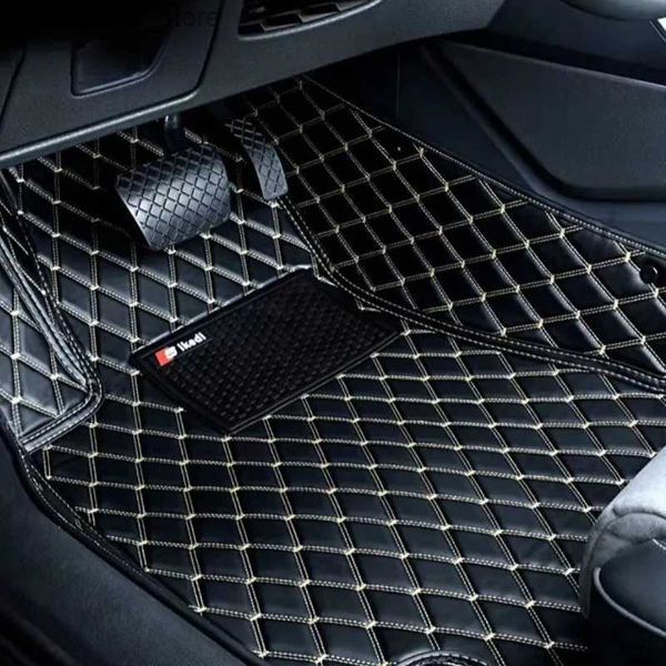 Tapis de sol Tapis 3D personnalisé en cuir diamant tapis de voiture 100% pour Mercedes Benz tous les modèles classe E GLK GLC S600 400 SL W212 W211 SLK accessoires automobiles Q231012