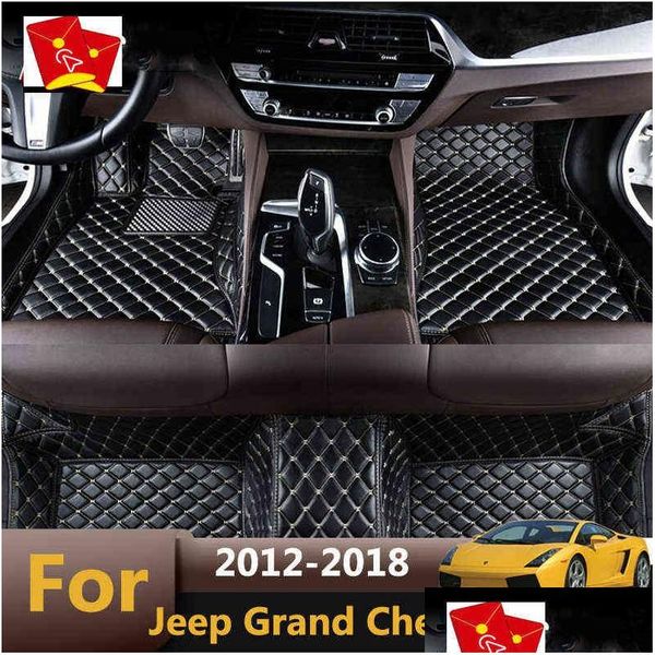 Tapis de sol Tapis de voiture pour Jeep Grand Cherokee Wk2 2014 2013 2012 Accessoires intérieurs Tapis anti-salissures Dash Drop Delivery Mobiles Dhmn3