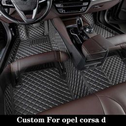 Vloermatten Tapijten Aangepaste autovloermat voor Opel Corsa D 2004 2007 2009 2011 2012 2014 Waterdicht tapijt Hoge kwaliteit 1 stuks Voetpad Auto-accessoire Q231012