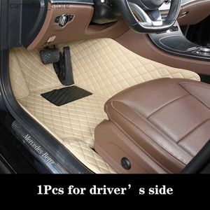 Tapis de sol Tapis Tapis de sol de voiture sur mesure pour Jaguar Xf 2008 2009 2010 2011 2012 2013 2015 Coussinets de pied Tapis imperméables en cuir 1 pièces accessoire automatique Q231012