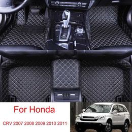 Alfombrillas Alfombras Alfombrillas de coche personalizadas para Honda CRV 2007 2008 2009 2010 2011 Alfombras de cuero para automóviles Almohadilla protectora Alfombras Piezas interiores impermeables Q231012