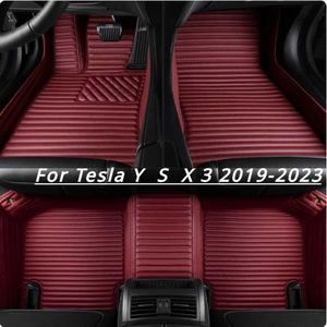 Tapis de sol tapis de voiture personnalisés pour les tapis de sol pour Tesla Modèle 3 x Y 2020-2023 2024 Doublage de cargaison PAD TRUNT ACCESSOIRES AUTO AUTO AUTOS