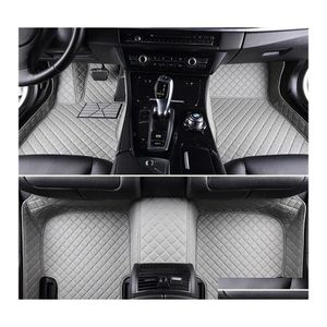 Tapis de sol Tapis Accessoires d'intérieur de voiture sur mesure Tapis en cuir PU imperméable spécifique pour de nombreux modèles et faire ensemble Fl Carpe Dhxfm