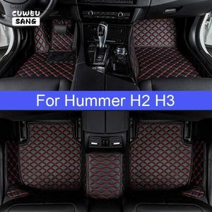 Vloermatten Tapijten CUWEUSANG Custom Auto Vloermatten Voor Hummer H2 H3 Voet Coche Accessoires Tapijten Q231012