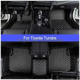 Tapis de sol Carpets Cuweusang Custom Car pour Tundra K5 K6 Foot Coche Accessoires Q231012 Drop Livraison Mobiles MotoCycles Interior DHP1D