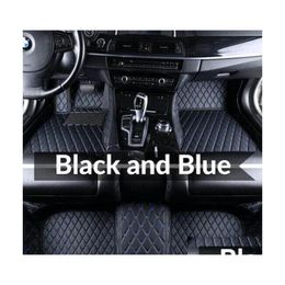 Vloermatten tapijten ERS Custom Fit Car Trunk Mat Specifieke waterdichte PU Leer Eco -vriendelijk materiaal voor SUV Truck FL Set 015 Beide DHJXN