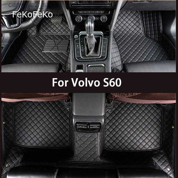 Tapis de sol tapis FeKoFeKo tapis de sol de voiture personnalisé pour Volvo S60 pied Coche accessoires Auto tapis Q231012