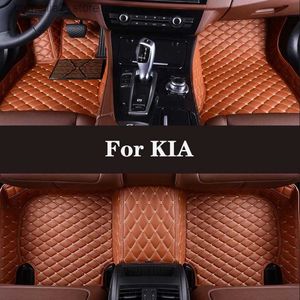Tapis de sol Tapis de sol de voiture en cuir personnalisé à contour complet pour KIA Sedona Picanto Carnival Morning Mohave KX5 VQ Cadenza K7 K9 Quoris Auto Parts Q231012
