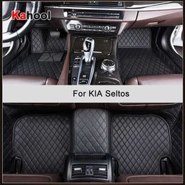 Tapis de sol tapis KAHOOL tapis de sol de voiture personnalisé pour KIA Seltos Auto accessoires tapis de pied Q231012
