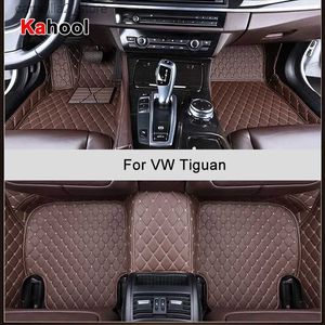 Tapis de sol tapis KAHOOL tapis de sol de voiture personnalisé pour VW Tiguan Auto accessoires tapis de pied Q231012