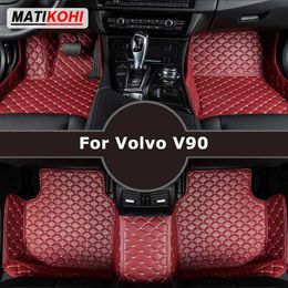 Vloermatten tapijten Matikohi Aangepaste autobodemmatten voor Volvo V90 Auto Carpets Foot Coche Accessorie T240509