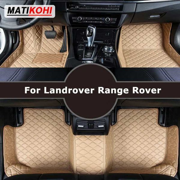 Tapis de sol tapis matyohi les tapis de sol de voiture personnalisés pour Landrover Range Rover Auto Carpets Foot Coche Accessoire T240509
