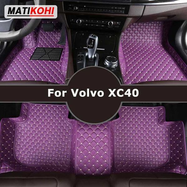 Tapis de sol tapis matyohi mats de sol de voiture personnalisés pour Volvo XC40 Carpets Auto Foot Coche Accessoire T240509