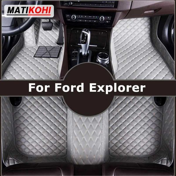 Tapis de sol tapis matyohi mats de sol de voiture personnalisés pour Ford Explorer Carpets Foot Coche Accessoire T240509