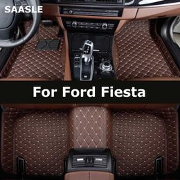 Tapis de sol Carpets saasle Mattes de sol de voiture personnalisées pour Ford Fiesta Carpets Auto Foot Coche Accessoire T240509