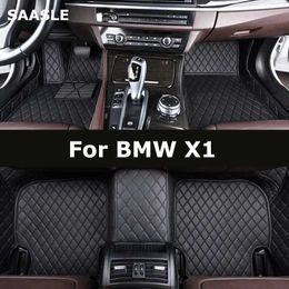 Tapis de sol Carpets saasle Mattes de sol de voiture personnalisées pour BMW X1 E84 F48 Carpets Auto Foot Coche Accessoire T240509