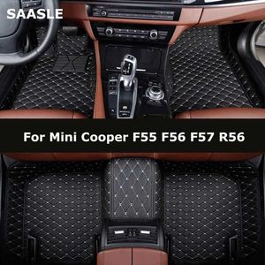 Tapis de sol tapis saasle de voiture personnalisées personnalisées pour Mini Cooper F55 F56 F57 R56 Carpets Auto Foot Coche Accessoire T240509