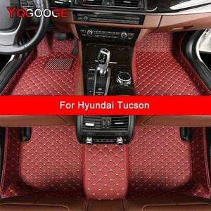 Vloermatten Tapijten YOGOOGECustom Auto Vloermatten Voor Hyundai Tucson Auto Accessoires Voet Tapijt Q231012