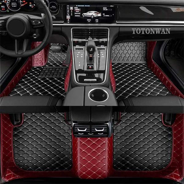 Tapis de sol Tapis YOTONWAN Tapis de sol de voiture en cuir personnalisé de couleur pour Mercedes Benz tous les modèles Classe E GLK GLC S600 400 SL W212 W211 SLK Pièces automobiles Q231012