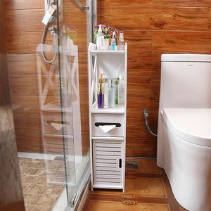 Vloer gemonteerd waterdichte toiletzijkant pvc badkamer opbergrek slaapkamer keuken opbergplanken home badkamer organizer t20235L