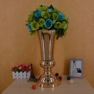 Pièce maîtresse de table de décoration de mariage de vase de fleur en métal pour des vases de fleurs en métal de mariage