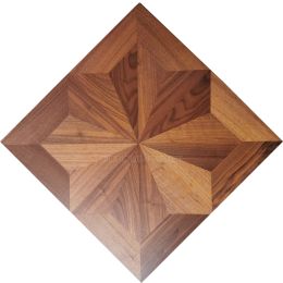 Flooing American Walnut Parquet Tile Engineered Floring Flooring Natural Medallion Inclay Home Deco Wallpaper Marquetry Backs Trops Papet P.