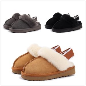 Flop Flip Kids Shoes Slippers Fluff Yeah Slide Baby Australia Funkette Slipper Boys Girls Sheepskin Suede Children Platform Shearling