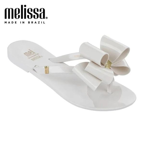 Flops Melissa Mel Harmonic Bow Slippers Sandalias de plataforma Mujeres Flip Flip Flip Mujeres afuera de zapatos de verano