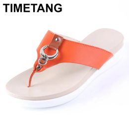 Flops timetang Summer Smlippers Platform Sandals Femmes tongs Flops Casual Clip Toe Beach Sandalias Chaussures de plage confortables Femme C263