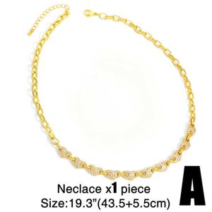 Collier chaîne en or pour femmes cubaines Flora, cravate coeur, cravate, bijoux de luxe, cadeaux, Nkeu89 Q0809