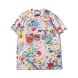 Bloemen Designer t-shirt voor heren Dames Zomer T-shirt Mode Letters Print T-shirts Casual korte mouwen man t-shirt Kleding Multi kleuren 10A