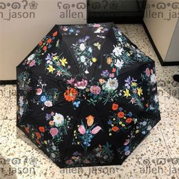 Floral Europa parasols Hipster automatisch opvouwbare designer luxe paraplu's Hoge kwaliteit Outdoor Travel Multifunctionele winddichte regenparaplu's