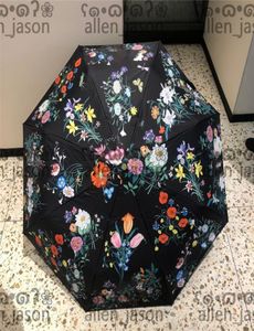 Floral Europe Sun Umbrellas hipster Automatic pliing Designer Luxury Umbrelas High Quality Outdoor Travel multifonction windproo3784661