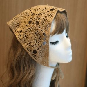 Hair Floral Bandana tricot têtes Kerchief Femmes Bandana Fabriqué à la main