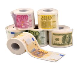 Rouleau de papier toilette à imprimés floraux et monétaires012345674404539