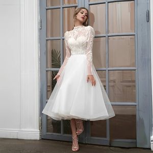 Robe de mariée princesse en dentelle florale, effet d'illusion au dos, col en v, robe de mariée sirène en Tulle, pour femmes, 328 328